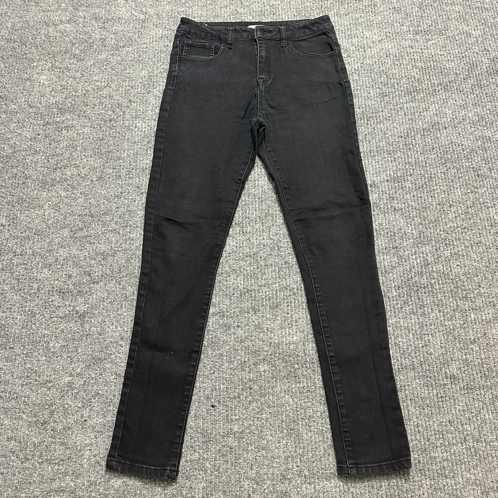 Forever 21 Womens‎ Skinny Jeans Size 27 Black Denim Stretch Mid Rise